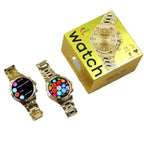 Bluetooth Calling Niche Full Diamond Small Gold Watch