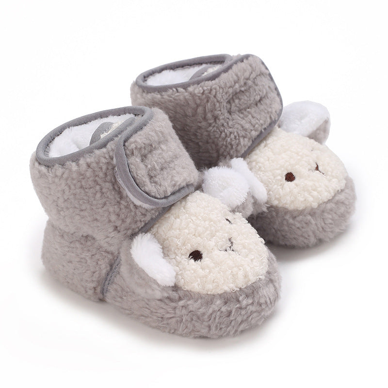 0-12 Months Old Male And Female Baby Thickened Non-slip Cartoon Cotton Shoes