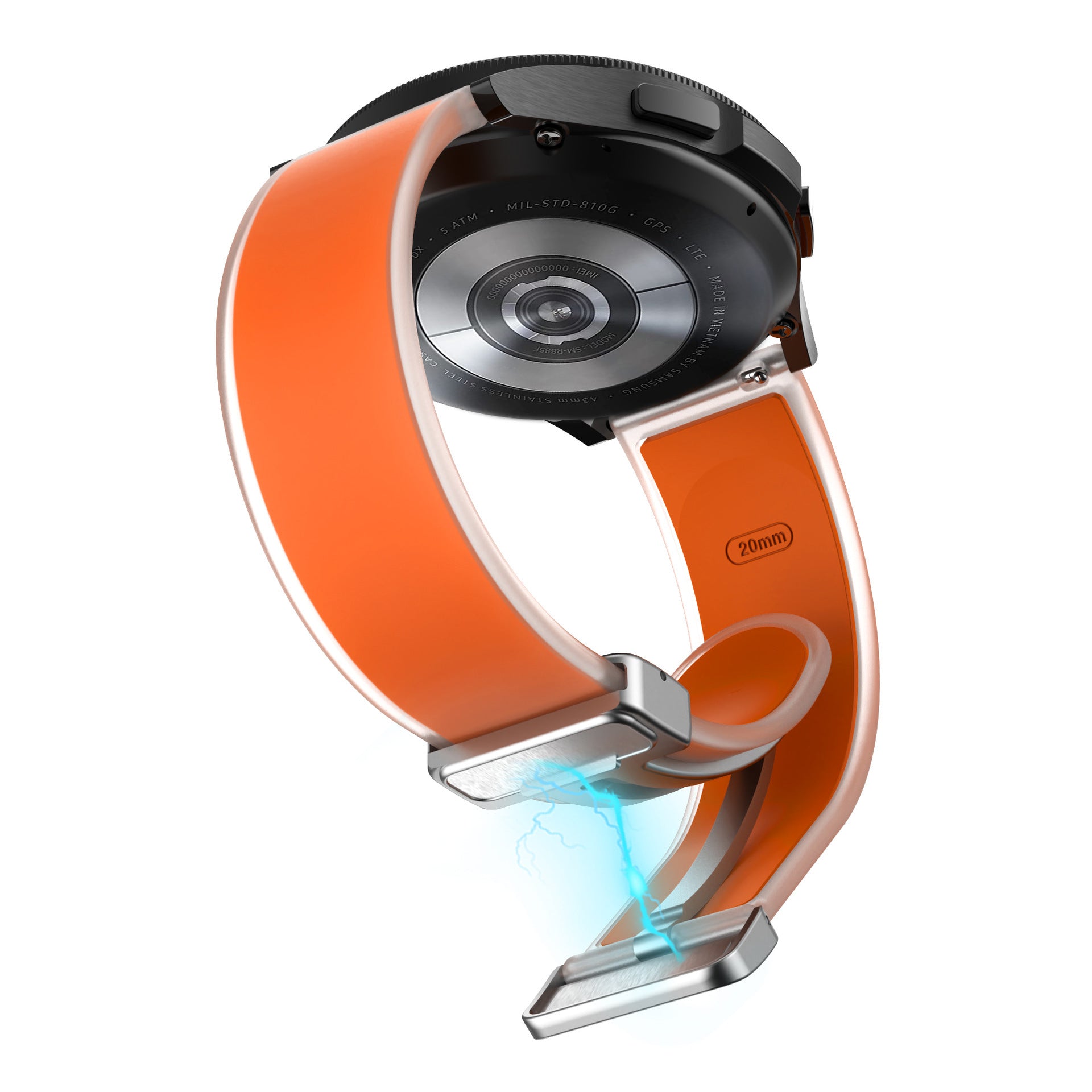 Universal Folding Magnetic Buckle Transparent Silicone Strap