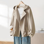 Hooded Short New Loose Design Niche Coat