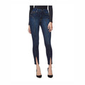 Women's Small-foot Slit Jeans European And American Stretch Slim Nine Points